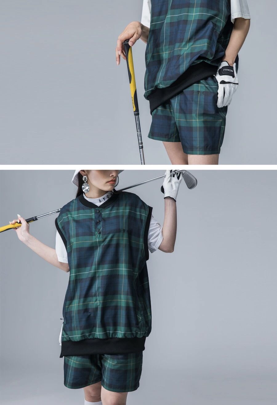 ANTIQUAGOLF×STCH】UNISEX(ユニセックス)check half pant ANTIQUAGOLF×STCH】UNISEX(ユニセックス)check half pant