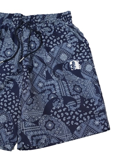 【 ANTIQUAGOLF×STCH 】paisley half pants-navy