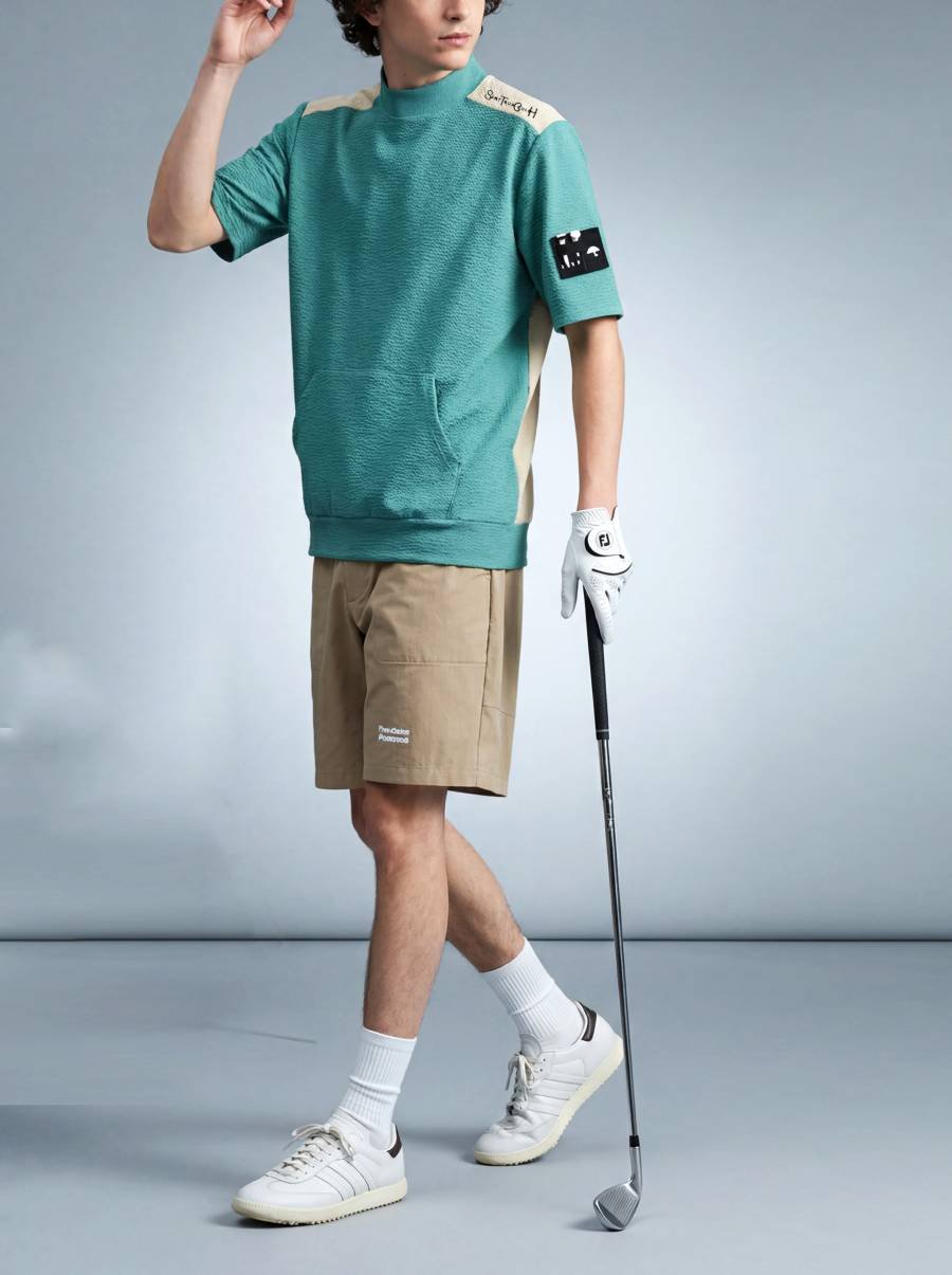 ANTIQUA GOLF×STCH】Mock Neck Tops-green | 【公式】S