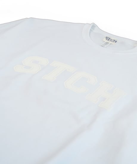STCH【College Logo crew neck-white】