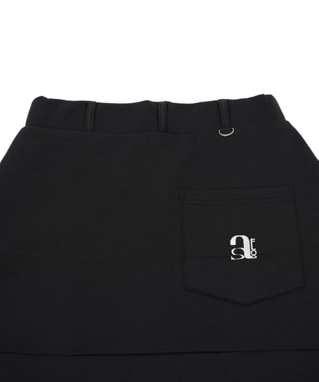 【ANTIQUAGOLF×STCH】logo color scheme skirt-black
