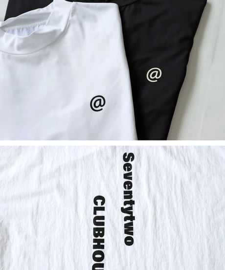 【ANTIQUAGOLF×STCH】UNISEX（ユニセックス）piping mock neck-black