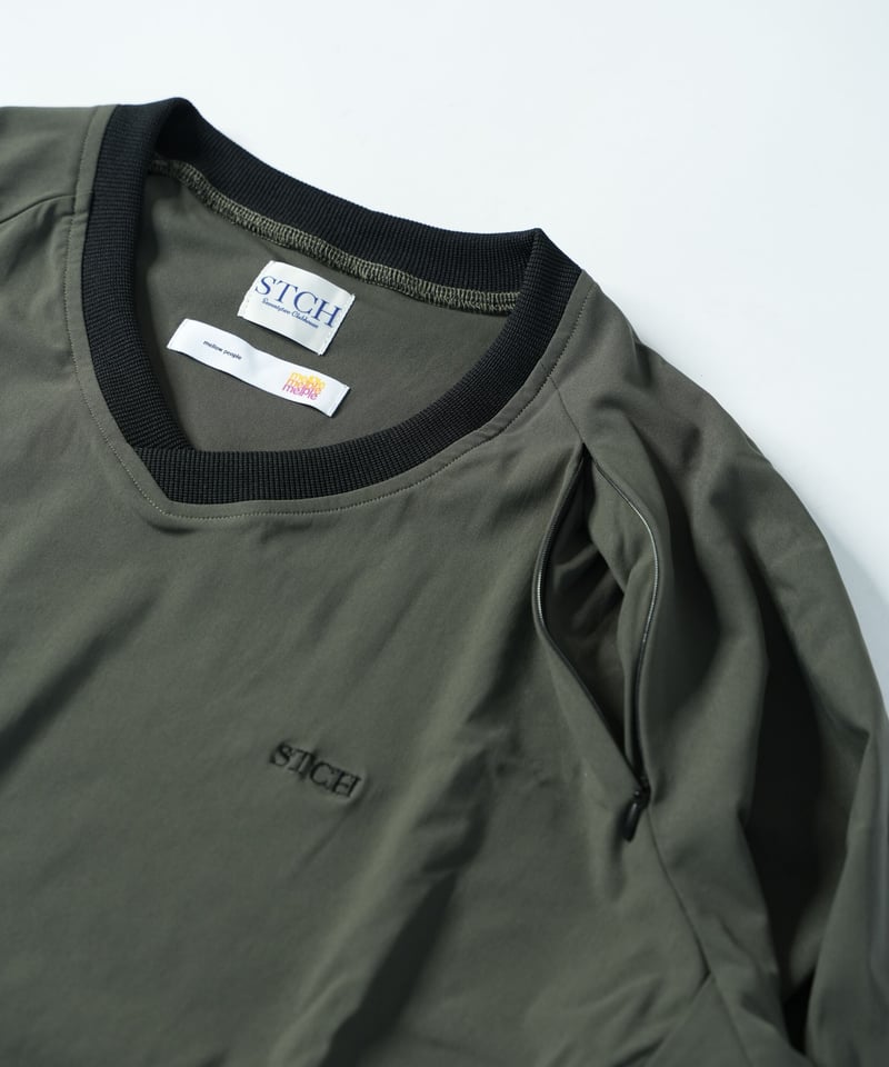 3点セット　STCH トムキャット セットアップ　ジップスウェットLサイズ melple×STCH 【Tomcat V-neck pullover black（トムキャッ