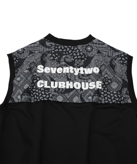 【 ANTIQUAGOLF×STCH 】paisley pattern vest-black