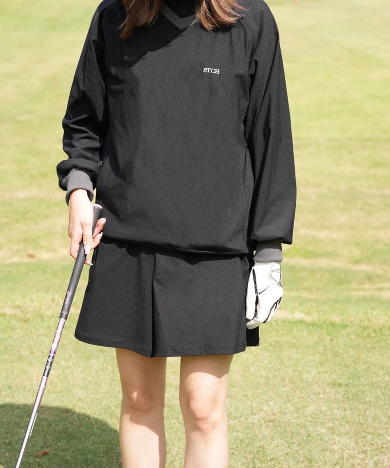 melple×STCH 【Tomcat （トムキャット Vネックプルオーバー）】 melple×STCH 【Tomcat V-neck pullover black（トムキャッ