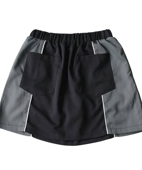 【ANTIQUAGOLF×STCH】Colorblock Half Skirt-black