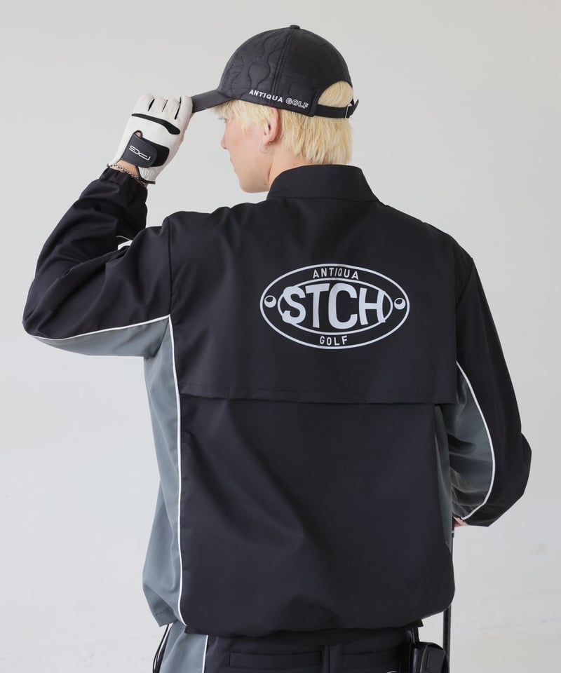 ANTIQUAGOLF×STCH】)zip pocket logo-black ANTIQUAGOLF×STCH】UNISEX(ユニセックス)zip pocket logo