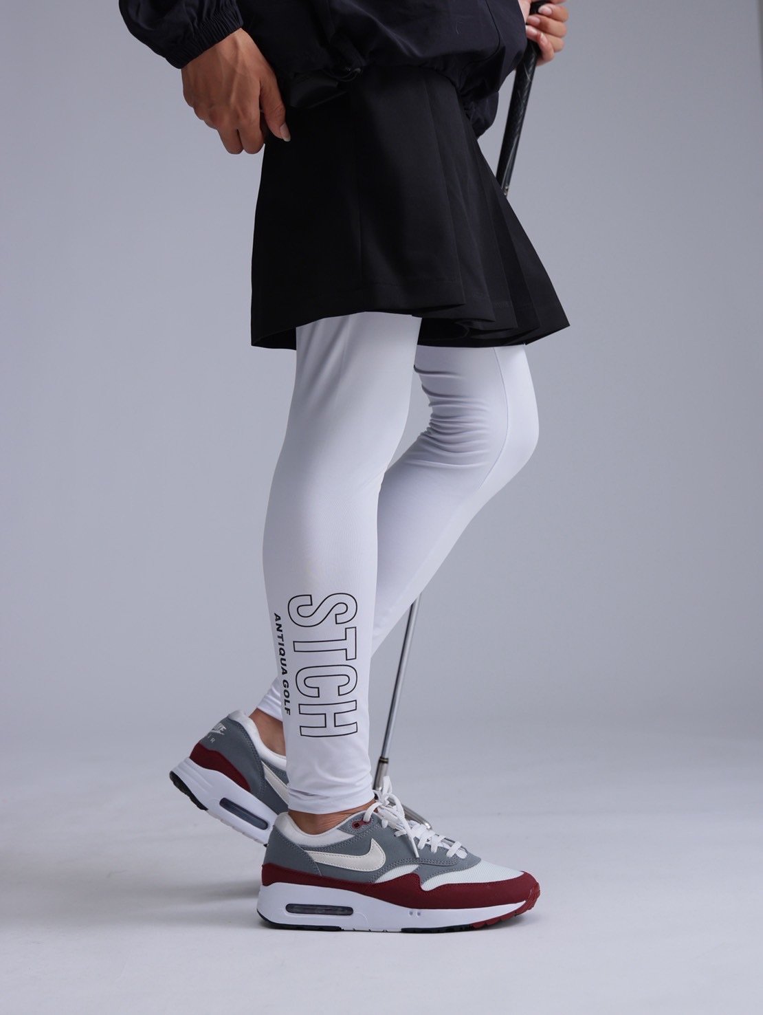 ANTIQUAGOLF×STCH】Logo leggings-white | 【公式】STC