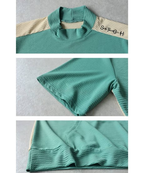 【ANTIQUA GOLF×STCH】Mock Neck Tops-White