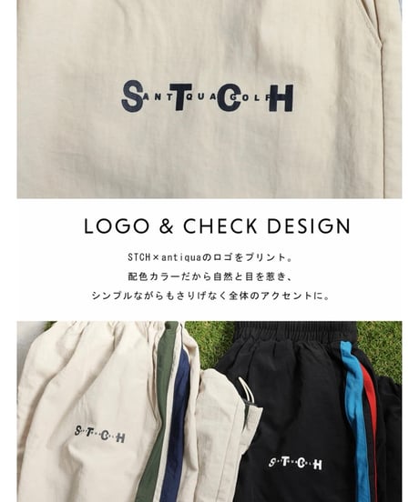 【ANTIQUAGOLF×STCH】UNISEX（ユニセックス） Asymmetric Line Pants-beige