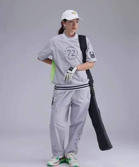 【 ANTIQUAGOLF×STCH 】color combination pants-lightgray