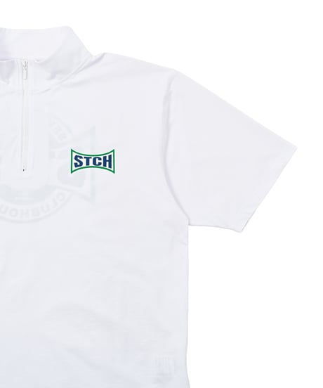 STCH ORIGINAL 【mock neck STCH FAIRWAYS & GREENS-white】