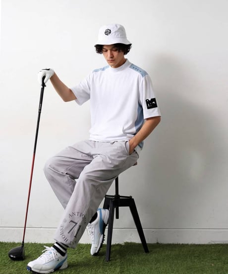 【ANTIQUA GOLF×STCH】Mock Neck Tops-White