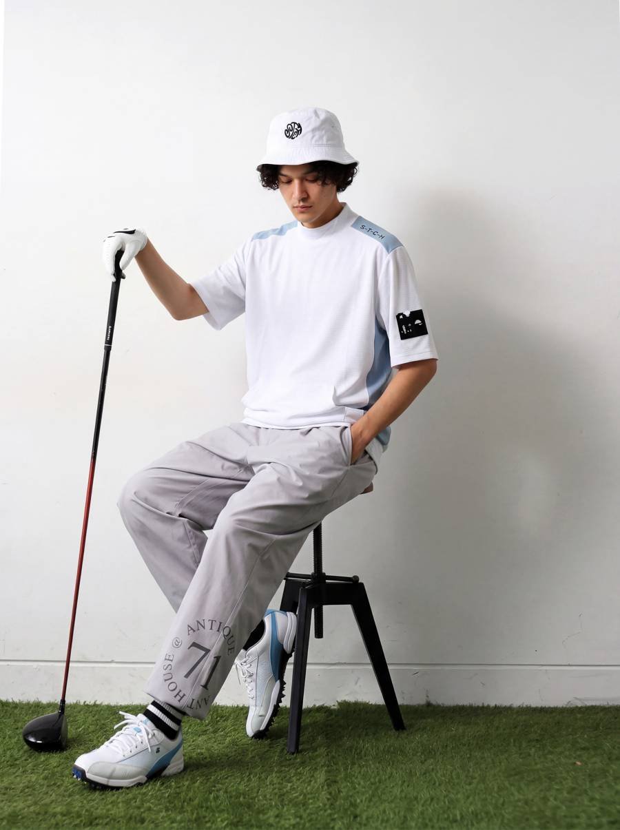 ANTIQUA GOLF×STCH】Mock Neck Tops-White | 【公式】S