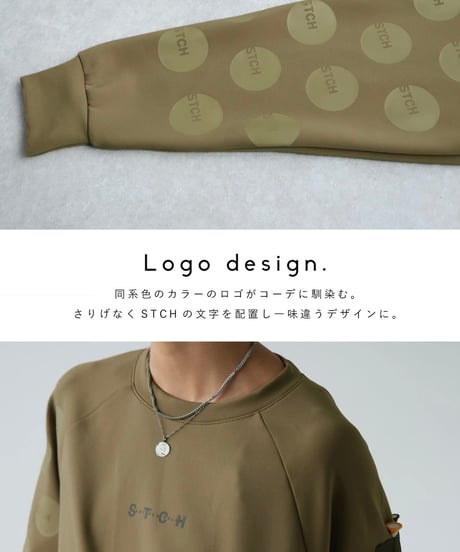 【ANTIQUAGOLF×STCH】UNISEX（ユニセックス）dot design tops-white