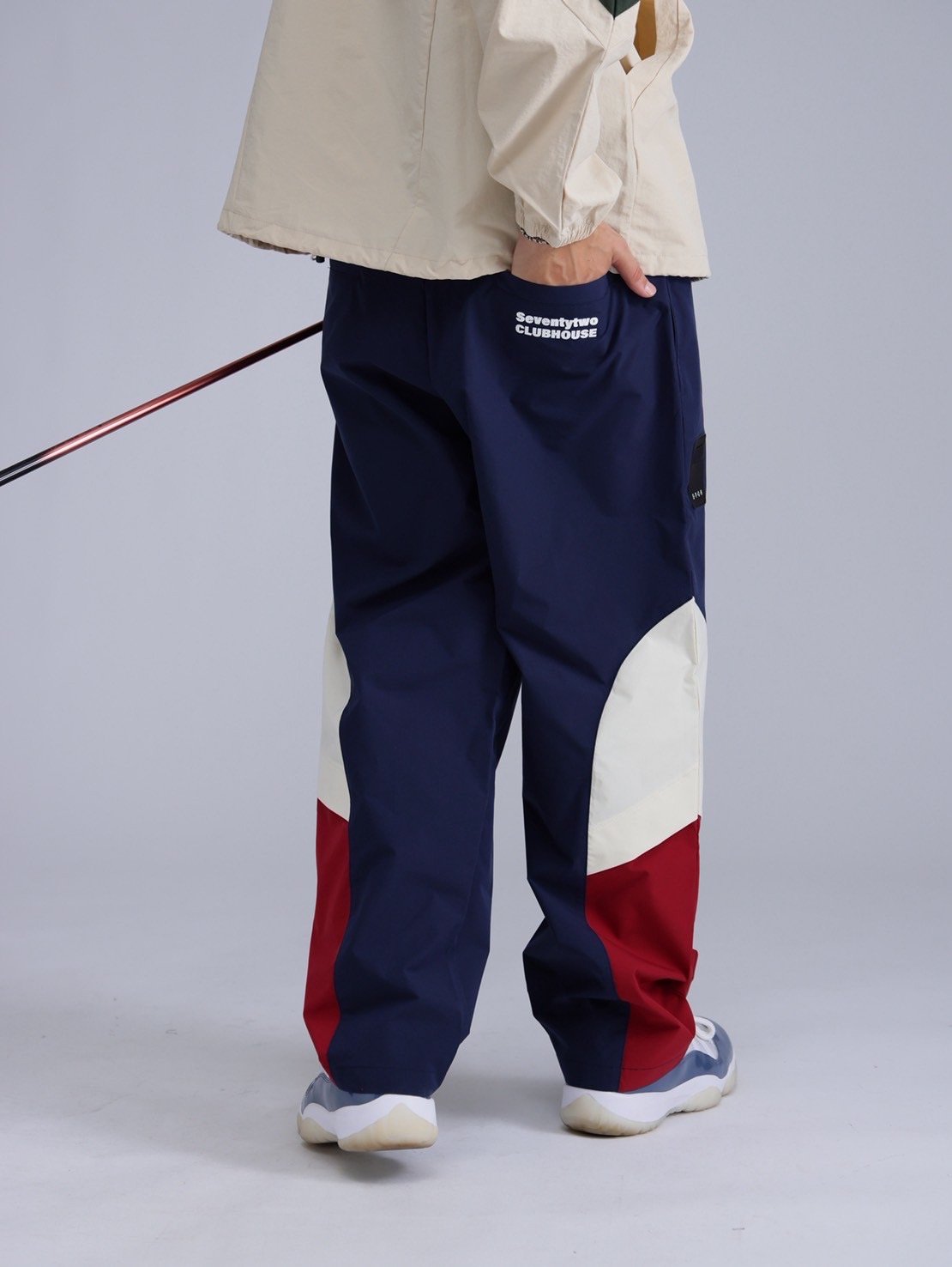 ANTIQUAGOLF×STCH】Color block pants-navy | 【公式】