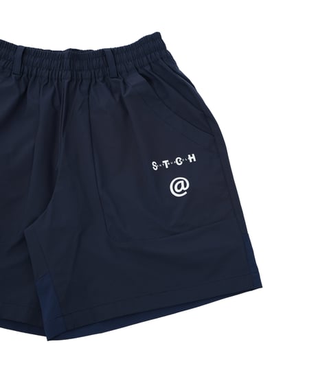 【ANTIQUAGOLF×STCH】UNISEX（ユニセックス）logo half pants-navy