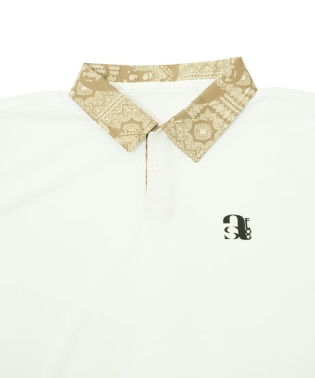 【 ANTIQUAGOLF×STCH 】paisley pattern polo-beige