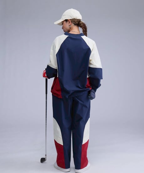 【ANTIQUAGOLF×STCH】Color block pants-navy