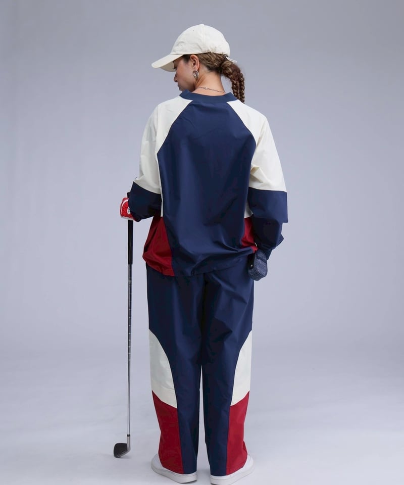 ANTIQUAGOLF×STCH】Color block pants-navy | 【公式】
