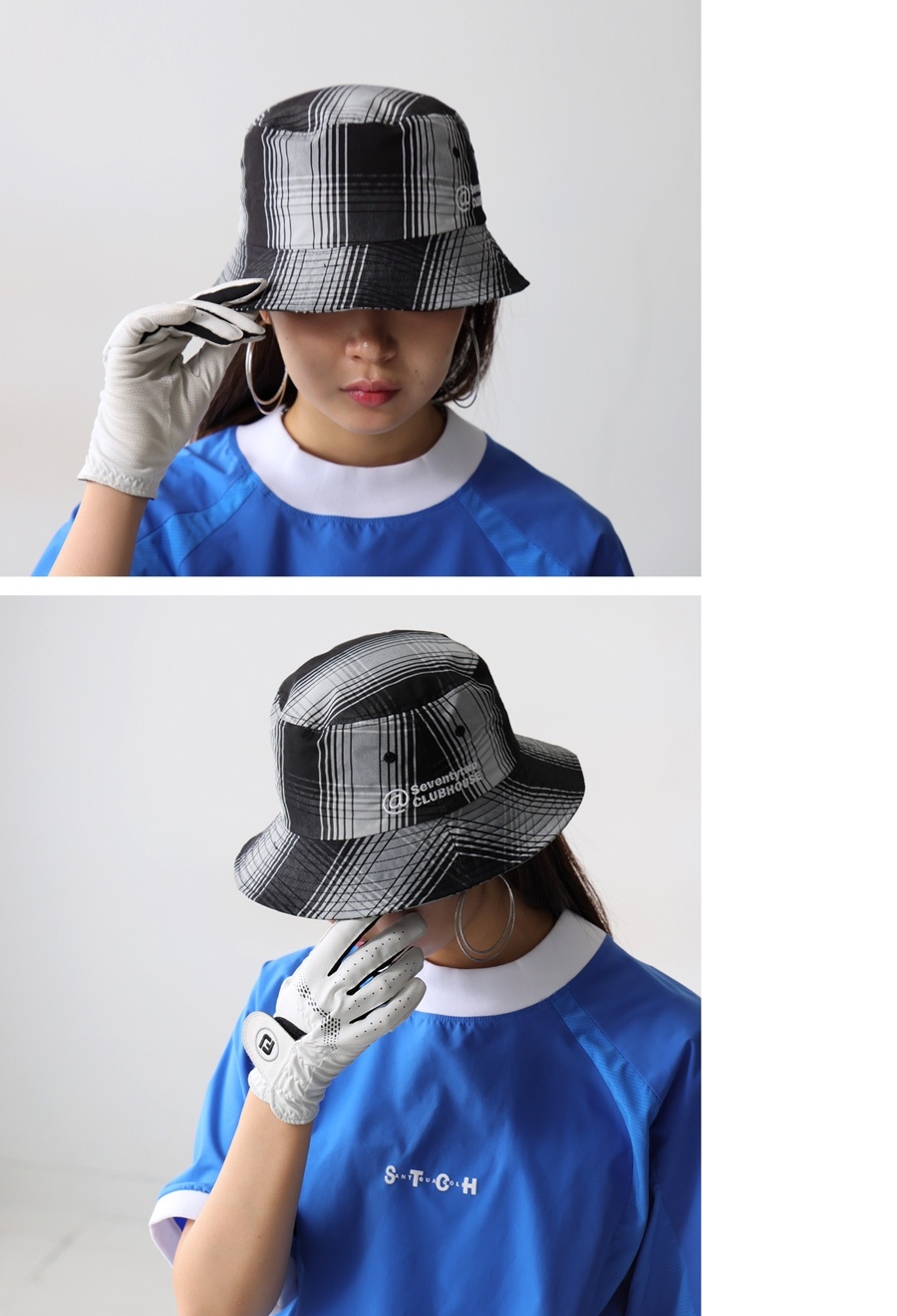 ANTIQUAGOLF×STCH】UNISEX(ユニセックス) check bucket h