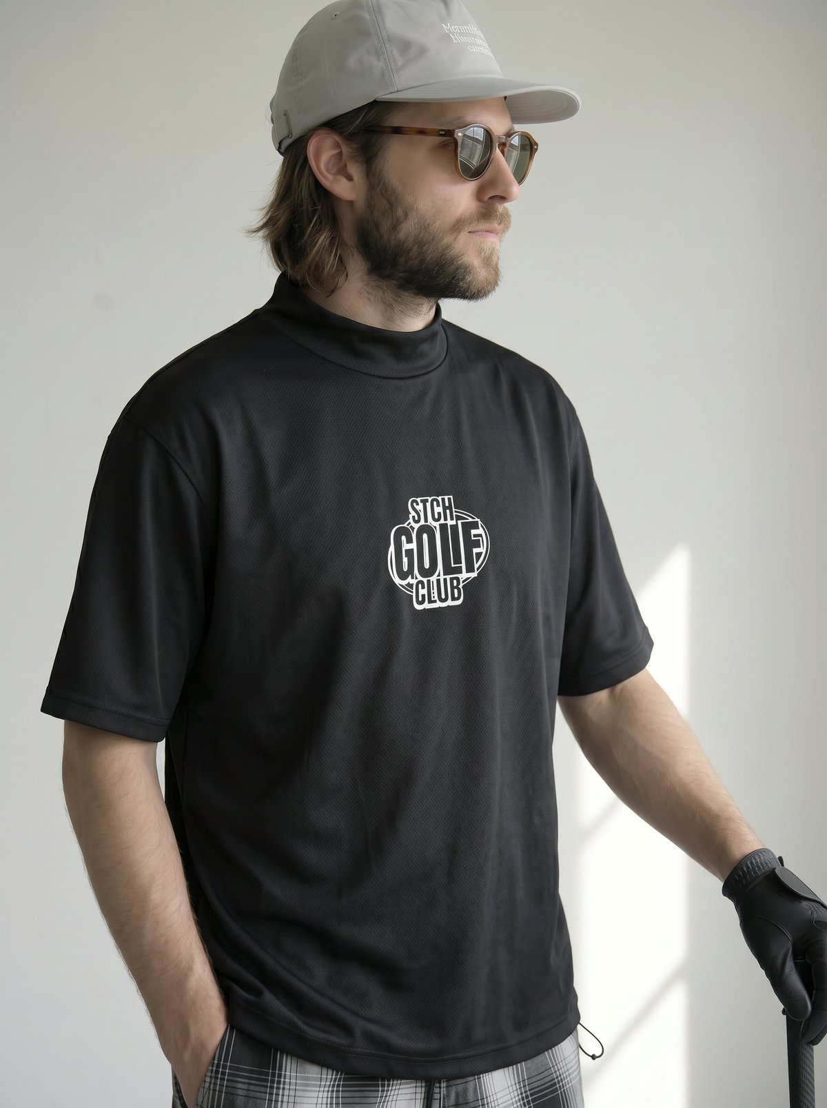 STCH ORIGINAL 【mock neck STCH GOLF CLUB-black】