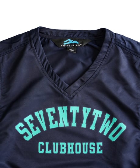 STCH 【college logo nylon vest-navy】