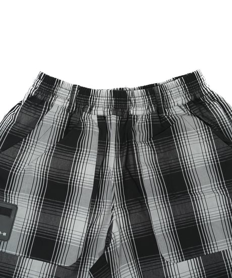 【ANTIQUAGOLF×STCH】UNISEX(ユニセックス) check half pants-black