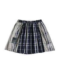 【ANTIQUAGOLF×STCH】 Check Logo Skirt-navy