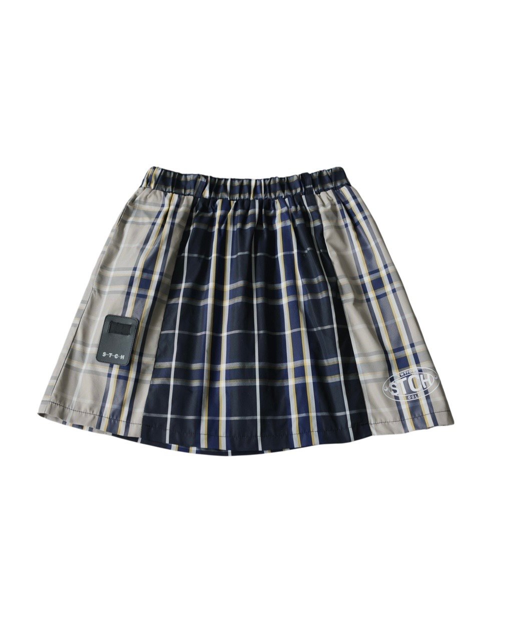 ANTIQUAGOLF×STCH】 Check Logo Skirt-navy | 【公式】
