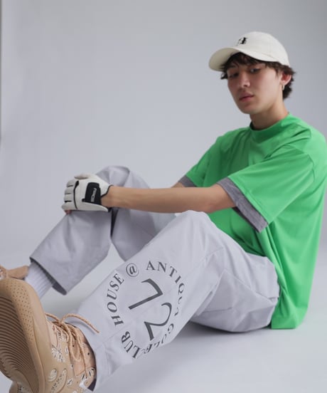 【 ANTIQUAGOLF×STCH 】color combination pants-lightgray