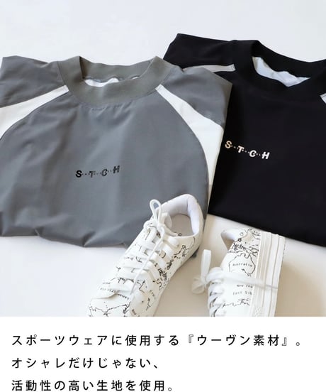 【ANTIQUAGOLF×STCH】UNISEX(ユニセックス)colored tech halfsleeve-gray