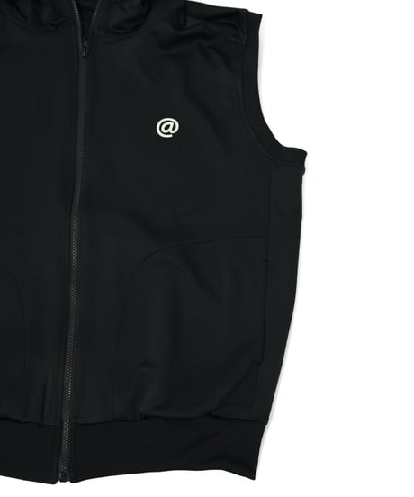 【ANTIQUAGOLF×STCH】UNISEX（ユニセックス）hoody logo vest-black