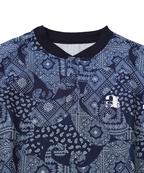 【 ANTIQUAGOLF×STCH 】paisley pattern vest-NAVY