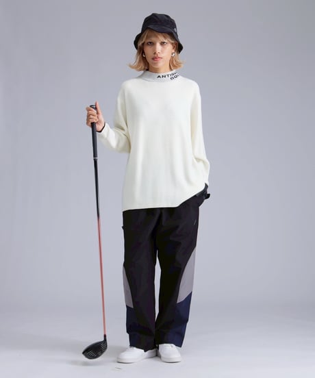 【ANTIQUAGOLF×STCH】Color block pants-black