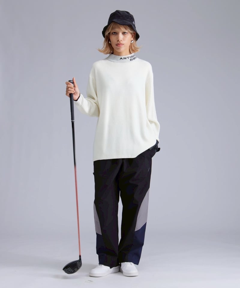 ANTIQUAGOLF×STCH】Color block pants-black | 【公式