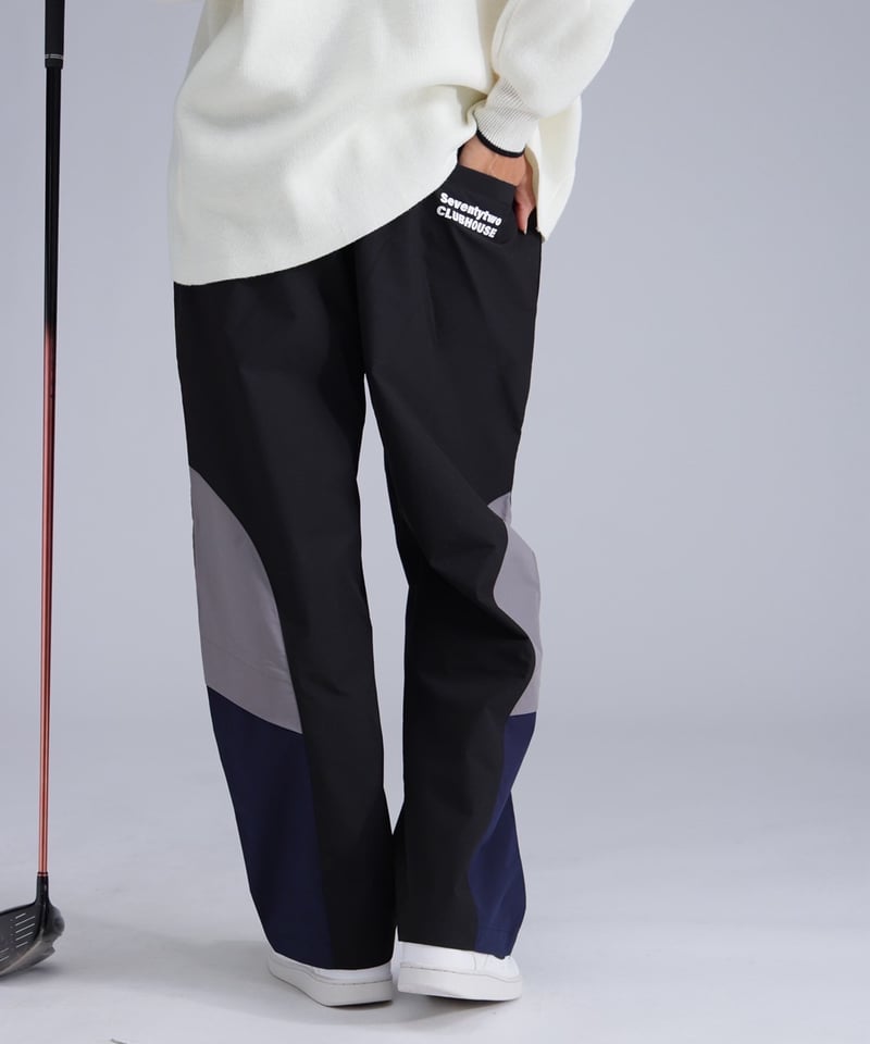 ANTIQUAGOLF×STCH】Color block pants-black | 【公式