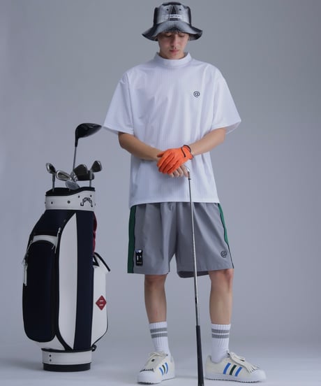 【 ANTIQUAGOLF×STCH 】printed short sleeve tops-white