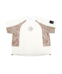 【ANTIQUAGOLF×STCH】UNISEX(ユニセックス)paisley×logo tops-white