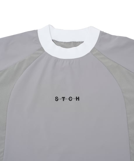 【ANTIQUAGOLF×STCH】UNISEX（ユニセックス）ribbed coler tops-gray