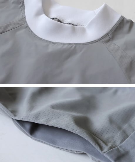 【ANTIQUAGOLF×STCH】UNISEX（ユニセックス）ribbed coler tops-gray