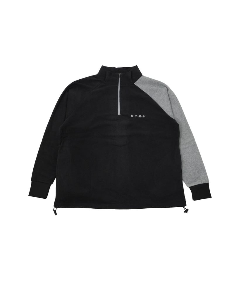 【ANTIQUAGOLF×STCH】check logo pullover ANTIQUAGOLF×STCH】Color Block Fleece Pullover-b