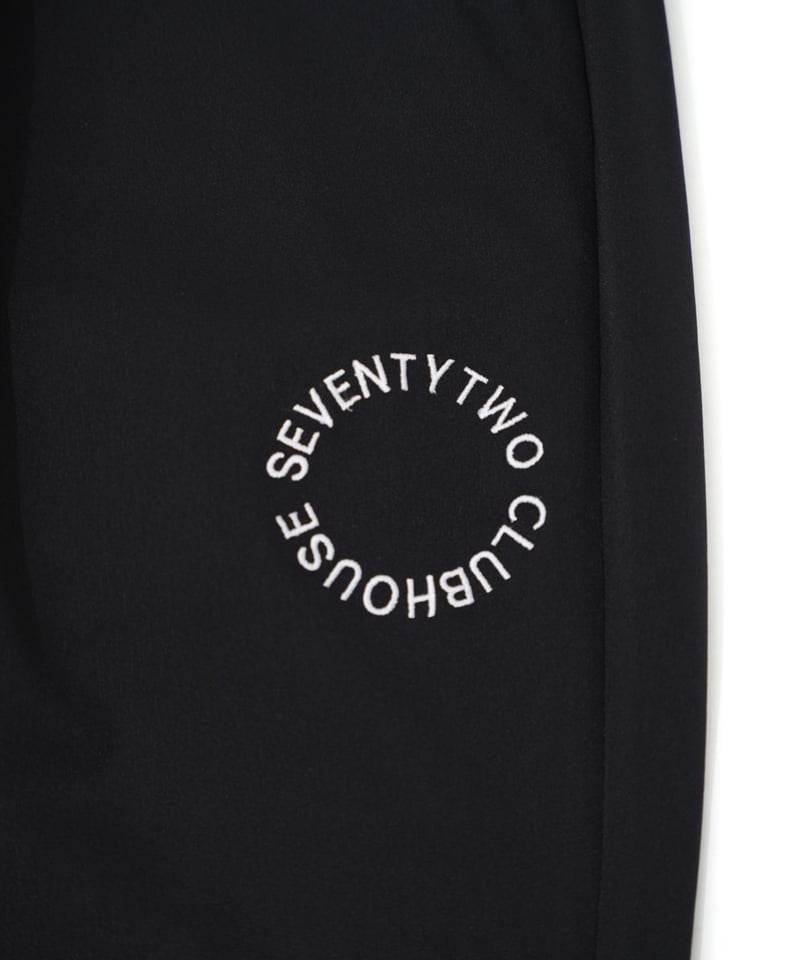 STCH ORIGINAL【side gather stretch pants-black】