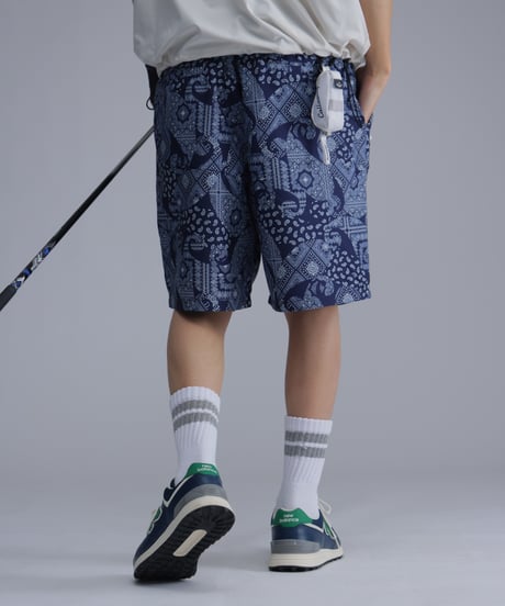 【 ANTIQUAGOLF×STCH 】paisley half pants-navy