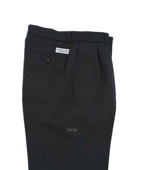 STCH【Twotuck wide pants-black】