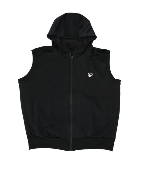 【ANTIQUAGOLF×STCH】UNISEX（ユニセックス）hoody logo vest-black