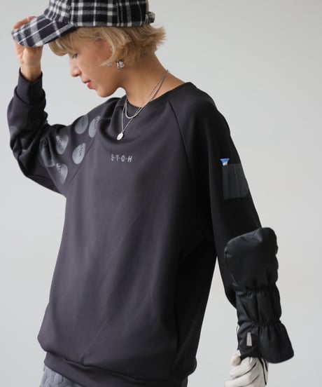 【ANTIQUAGOLF×STCH】UNISEX（ユニセックス）dot design tops-black