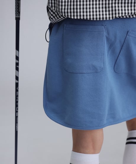 【 ANTIQUAGOLF×STCH 】coloorblock logo skirt-blue