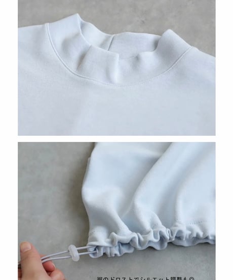 【 ANTIQUAGOLF×STCH 】petal sleeve tops-black