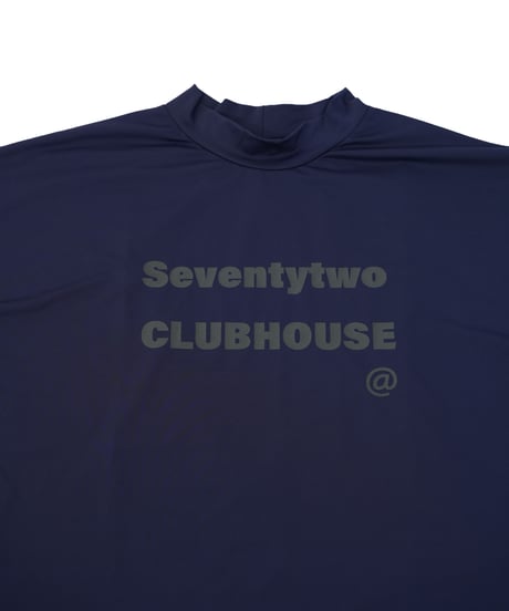 【ANTIQUAGOLF×STCH】UNISEX(ユニセックス)check pattern switching tops-navy